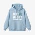 Sky Blue Letter Graphic Hoodie GM8804-250