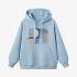 Elephant Geometric Graphic Sky Blue Hoodie GM8804-255