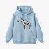 Zebra Geometric Graphic Sky Blue Hoodie GM8804-257