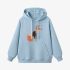 Fox Geometric Graphic Sky Blue Hoodie GM8804-258