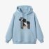 Chimpanzees Geometric Graphic Sky Blue Hoodie GM8804-262