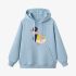 Duck Geometric Graphic Sky Blue Hoodie GM8804-270