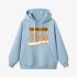 Letter Graphic Sky Blue Hoodie GM8804-283