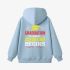 Letter Graphic Sky Blue Hoodie GM8804-293