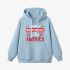 Letter Graphic Sky Blue Hoodie GM8804-300