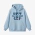 Letter Graphic Sky Blue Hoodie GM8804-302