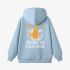 Letter Graphic Sky Blue Hoodie GM8804-309