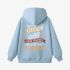 Letter Graphic Sky Blue Hoodie GM8804-320