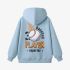 Sky Blue Letters Print Hoodie GM8804-35