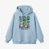 Sky Blue Letters Print Hoodie GM8804-40