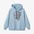 Sky Blue Animal Print Hoodie GM8804-41