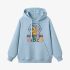 Sky Blue Letters Print Hoodie GM8804-54