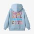 Sky Blue Letters Print Hoodie GM8804-58