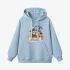 Sky Blue Cartoon Print Hoodie GM8804-78