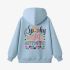 Sky Blue Letters Print Hoodie GM8804-81