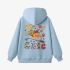 Sky Blue Letters Print Hoodie GM8804-86