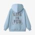 Sky Blue Letters Print Hoodie GM8804-91