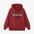 Red Letters Print Hoodie GM8805-116