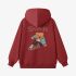 Red Cartoon Print Hoodie GM8805-150