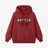 Red Letters Print Hoodie GM8805-175