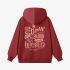 Letter Graphic Red Hoodie GM8805-181