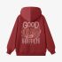 Letter Graphic Red Hoodie GM8805-185