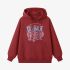 Letter Graphic Red Hoodie GM8805-187