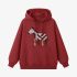 Zebra Geometric Graphic Red Hoodie GM8805-257