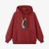 Penguin Geometric Graphic Red Hoodie GM8805-260