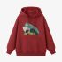 Frog Geometric Graphic Red Hoodie GM8805-267