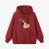 Duck Geometric Graphic Red Hoodie GM8805-270