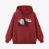 Panda Geometric Graphic Red Hoodie GM8805-272