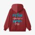 Fish Letter Red Hoodie GM8805-277