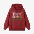 Letter Graphic Red Hoodie GM8805-295