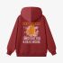 Letter Graphic Red Hoodie GM8805-309