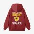 Letter Graphic Red Hoodie GM8805-314