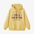 Yellow Letters Print Hoodie GM8806-100