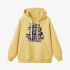 Yellow Letters Print Hoodie GM8806-108