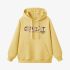 Yellow Letters Print Hoodie GM8806-134