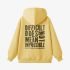 Yellow Letters Print Hoodie GM8806-166