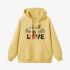 Yellow Letters Print Hoodie GM8806-173