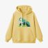 Frog Geometric Graphic Yellow Hoodie GM8806-267