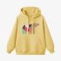 Bear Geometric Graphic Yellow Hoodie GM8806-269