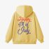 Letter Graphic Yellow Hoodie GM8806-298