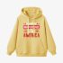 Letter Graphic Yellow Hoodie GM8806-300