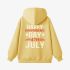 Letter Graphic Yellow Hoodie GM8806-301