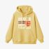 Letter Graphic Yellow Hoodie GM8806-306