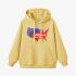 Letter Graphic Yellow Hoodie GM8806-307