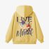 Yellow Letters Print Hoodie GM8806-30