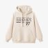 Beige Letters Print Hoodie GM8807-106